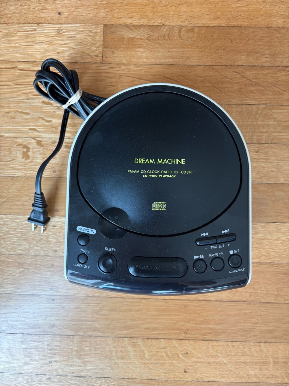 Sony Dream Machine Black CD Clock Radio with AM/FM